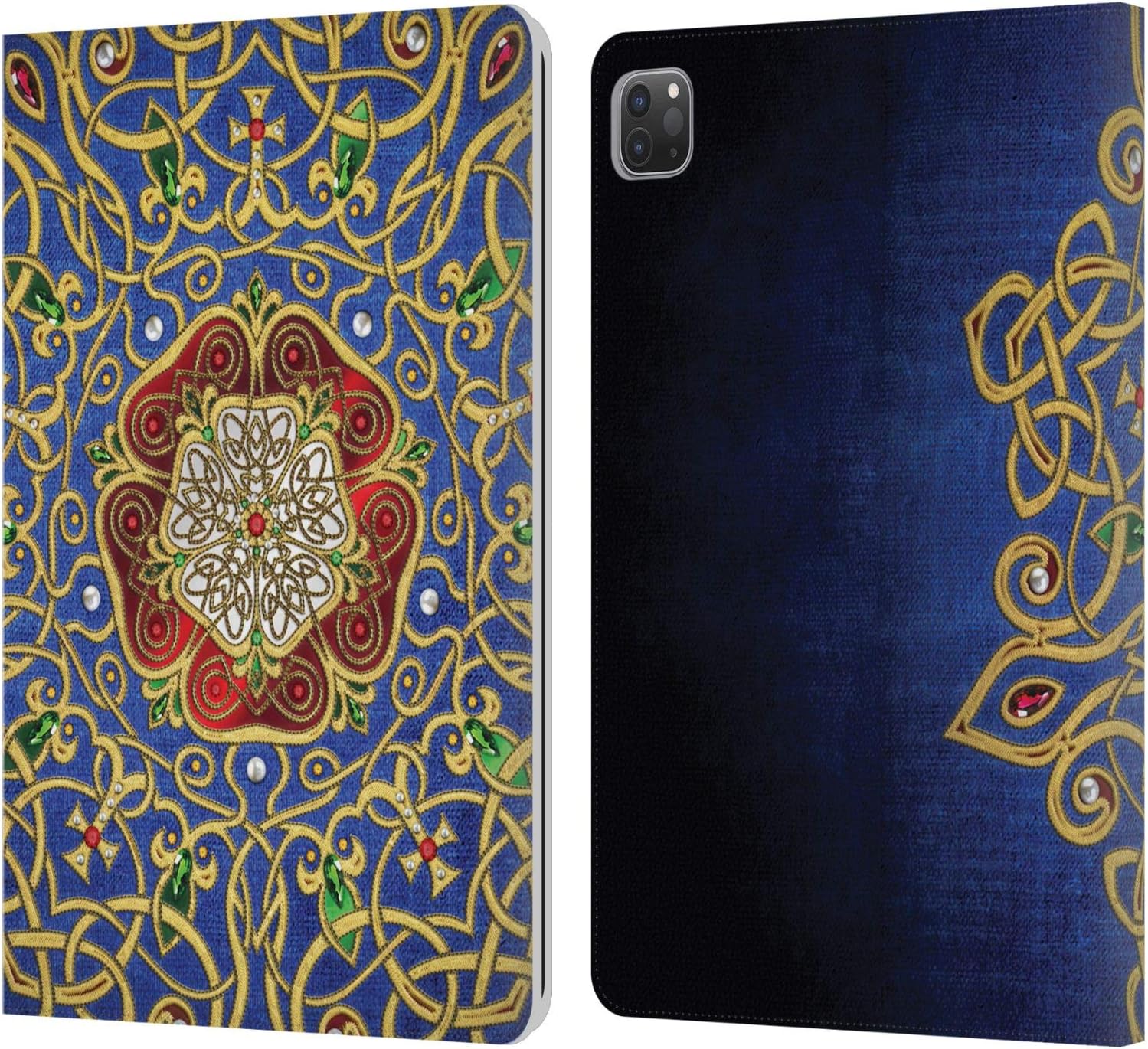 Brigid Ashwood Rose Celtic Wisdom Leather Wallet Case for iPad Pro