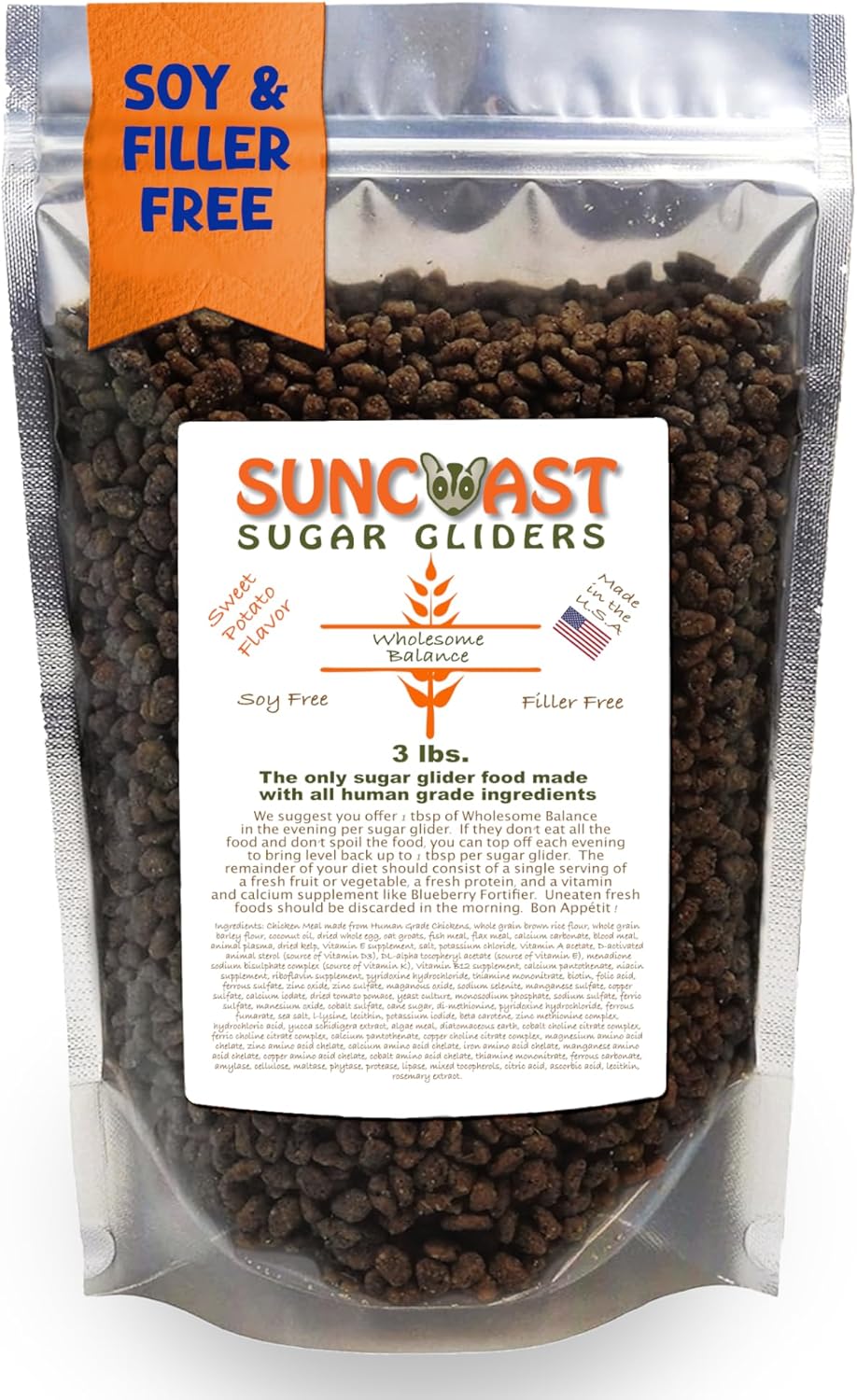 Wholesome Balance Sugar Glider Food - Premium Nutrition for Pets
