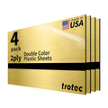 Metallic Acrylic Sheet 12x24 1/16 Brushed Gold/Black - Laser Friendly