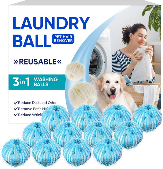 12 Reusable Pet Hair Remover Balls: Say Goodbye to Dog Hair!