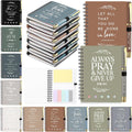 Christian Mini Spiral Notebooks 30 Set with Bamboo Pens - Bulk Church