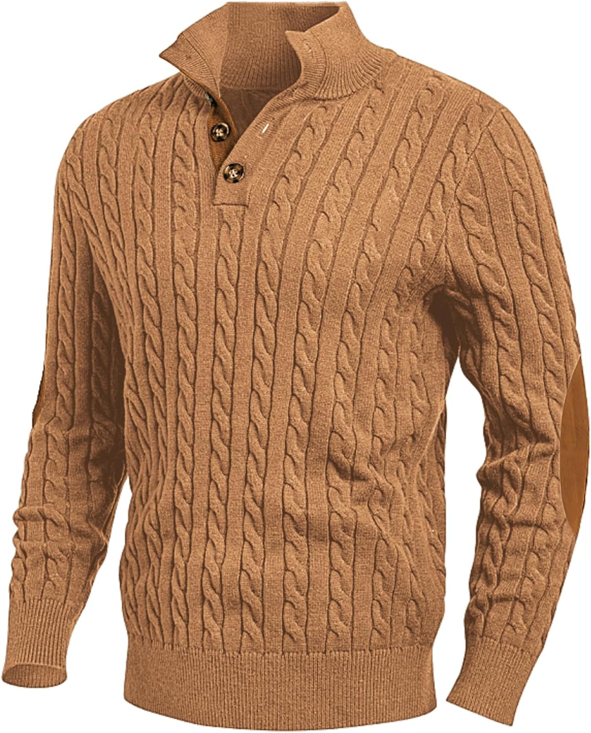 JMIERR Men's Cable Knit Pullover Sweater for Casual Wear