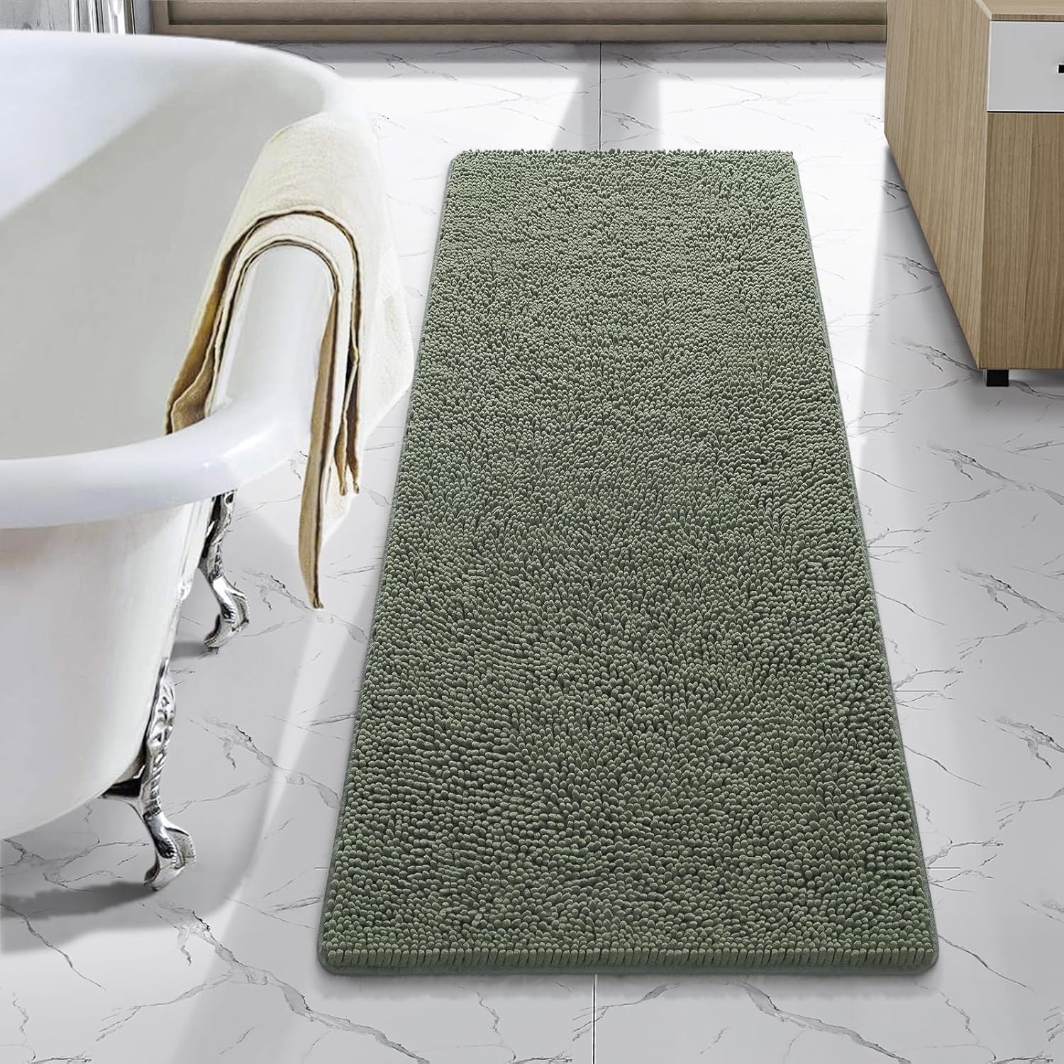 LOCHAS Luxury Bathroom Rug Shaggy Bath Mat for Soft Comfort