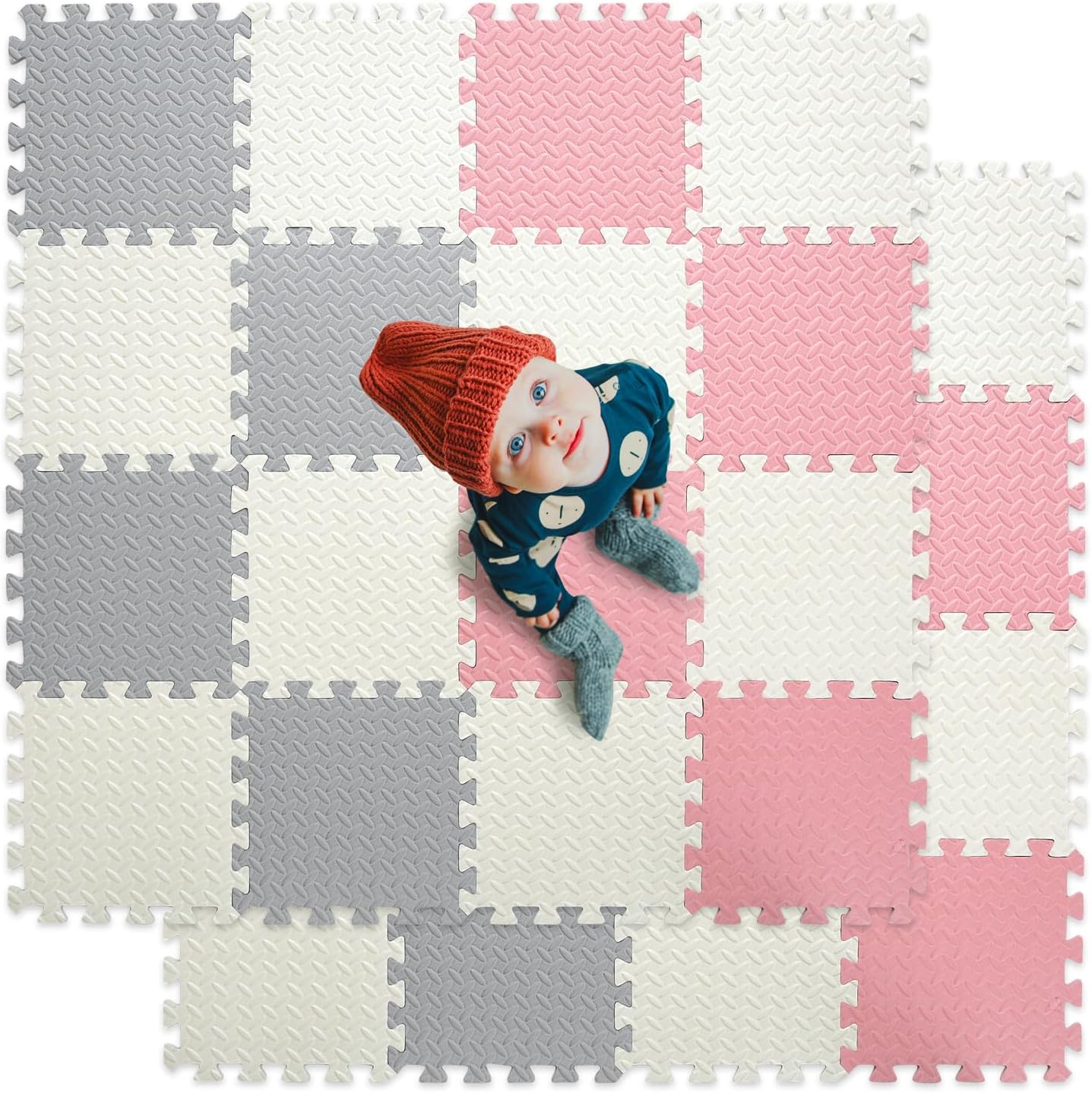 Foam Floor Mats for Kids - Non-Toxic Interlocking Play Mat