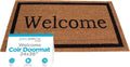 Welcome Door Mat Decorative Entry Rug 24 x 36 in - Heavy Duty