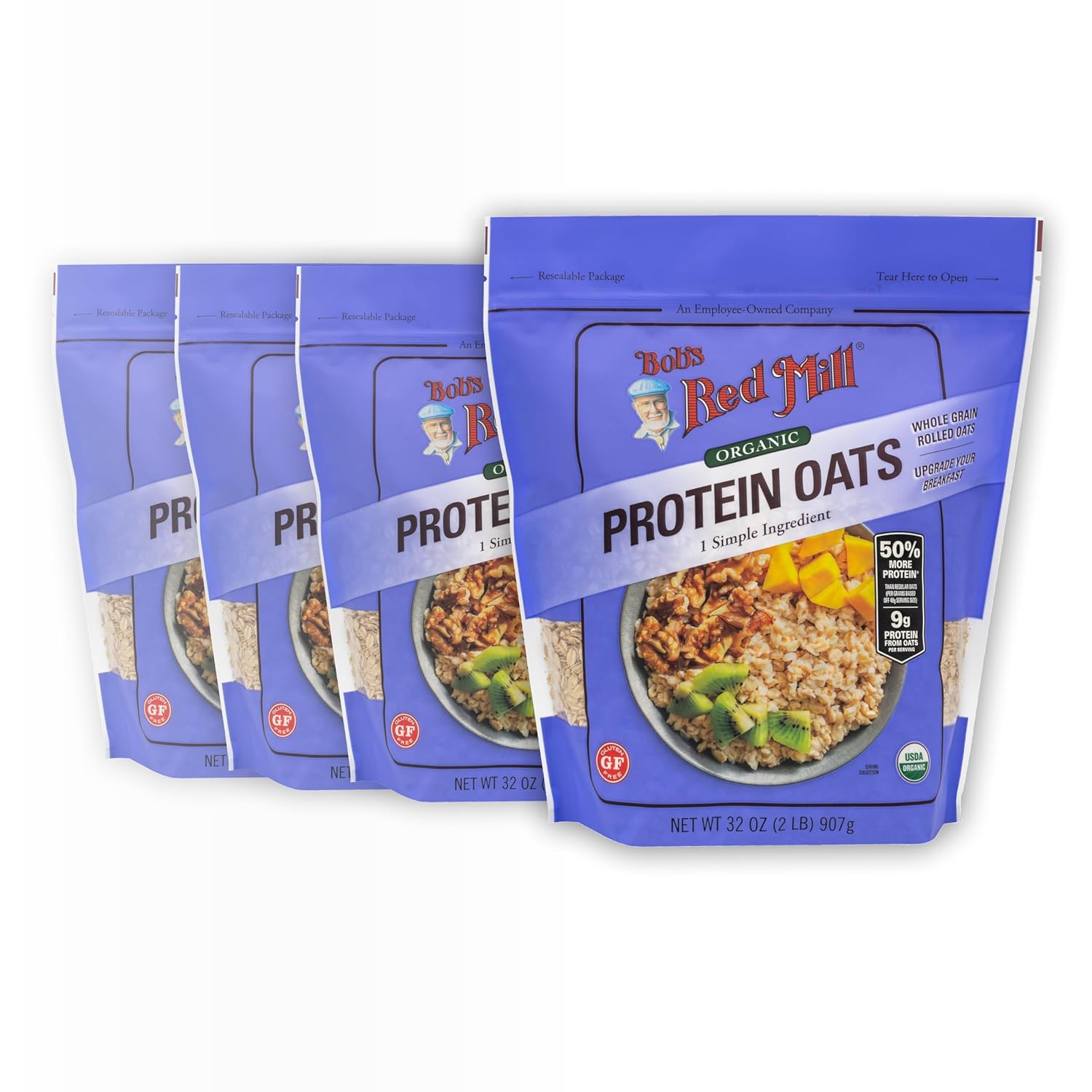 Organic Gluten Free Protein Oats by Bob's Red Mill - 32oz Pack