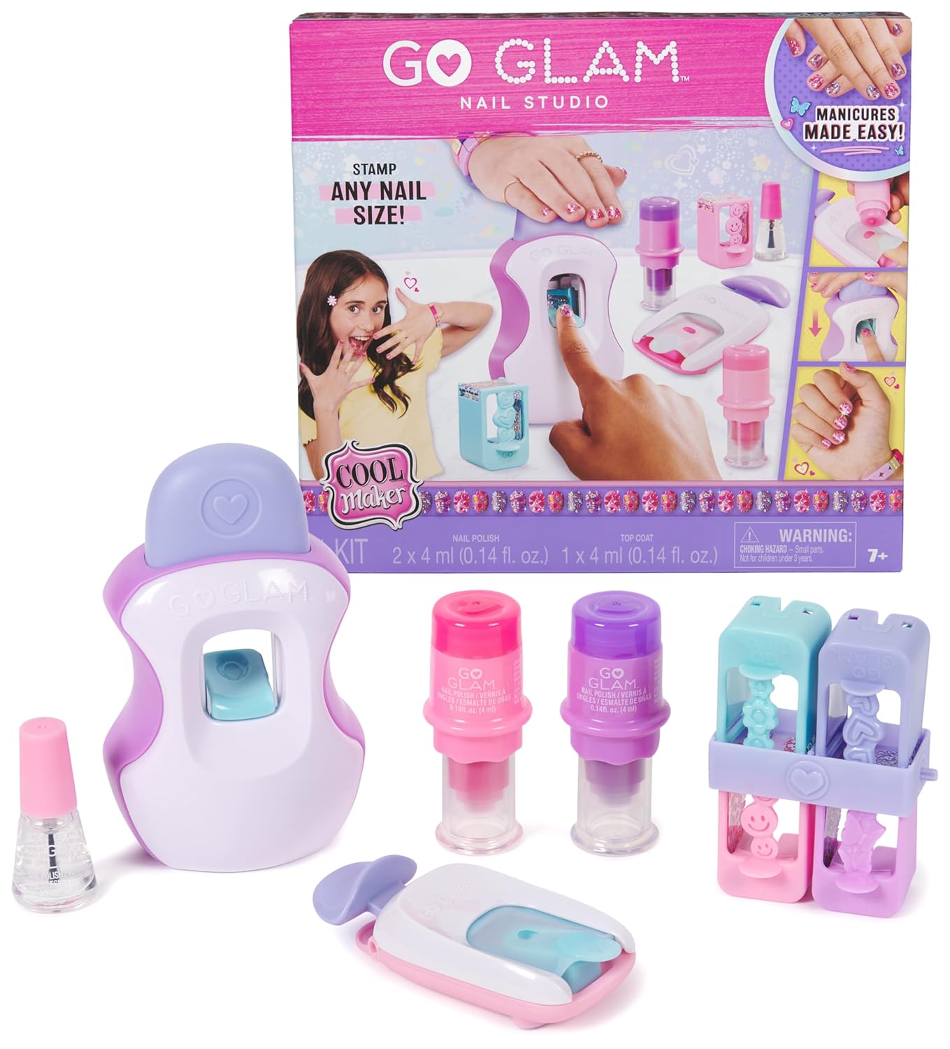 GO GLAM Nail Kit: Style 200 Nails, 4 Designs