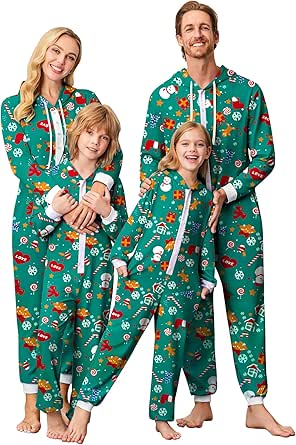 Ekouaer Christmas Matching Family Onesies Pajamas for All Ages
