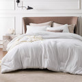 Bedsure Queen Comforter Set Grayish White - Soft All-Season Comfort