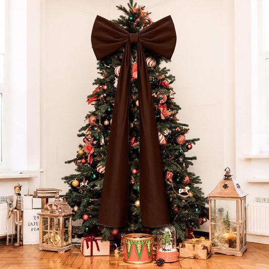 Extra Large Velvet Bows for Christmas Tree Topper Decor
