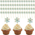 Glitter Snowflake Cocktail Picks - Festive Party Perfect