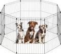 36 in 8-Panel Metal Dog Playpen - Secure Indoor/Outdoor Exercise Pen