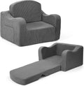 Comfy Toddler Chair for Kids 2-in-1 Soft Plush Couch - Convertible