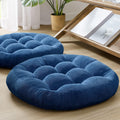 Round Large Floor Cushion Pillow Set of 2 for Cozy Seating