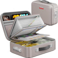 Fireproof Document Box Hard Case with Lock - Portable Protection