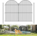 10Pcs Tall Garden Fence 32in H 24ft L - Rustproof Metal Border