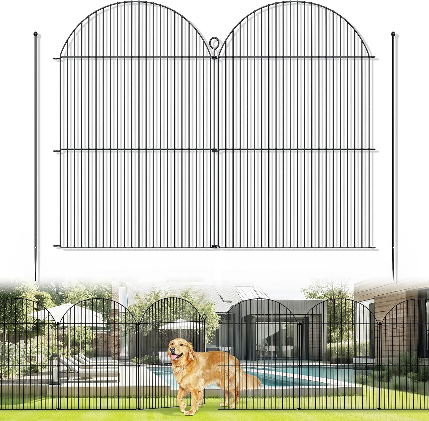 10Pcs Tall Garden Fence for Pets and Flower Bed Edging