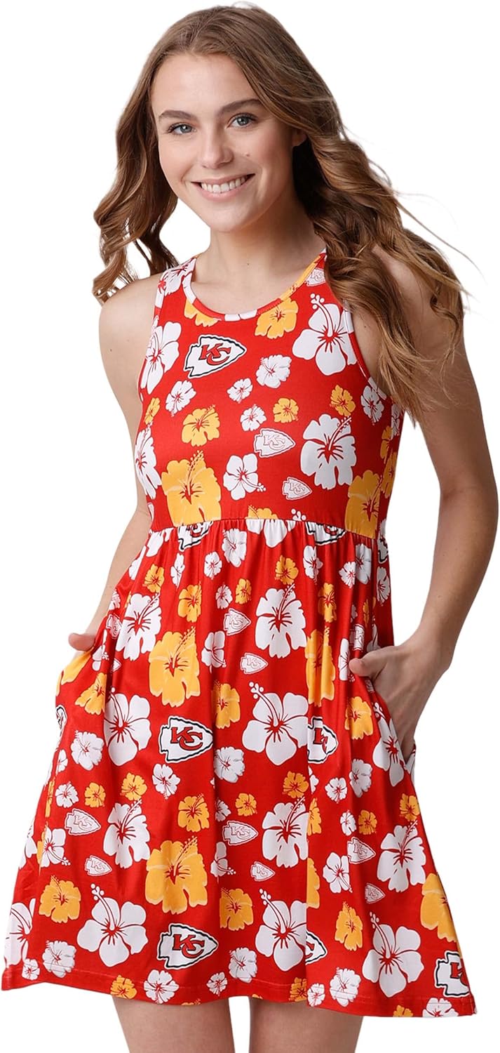 FOCO Women's NFL Team Logo Floral Sundress for Fashion Lovers