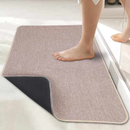 Ultra Thin Bath Mat for Bathroom, Non-Slip Quick Dry Rug