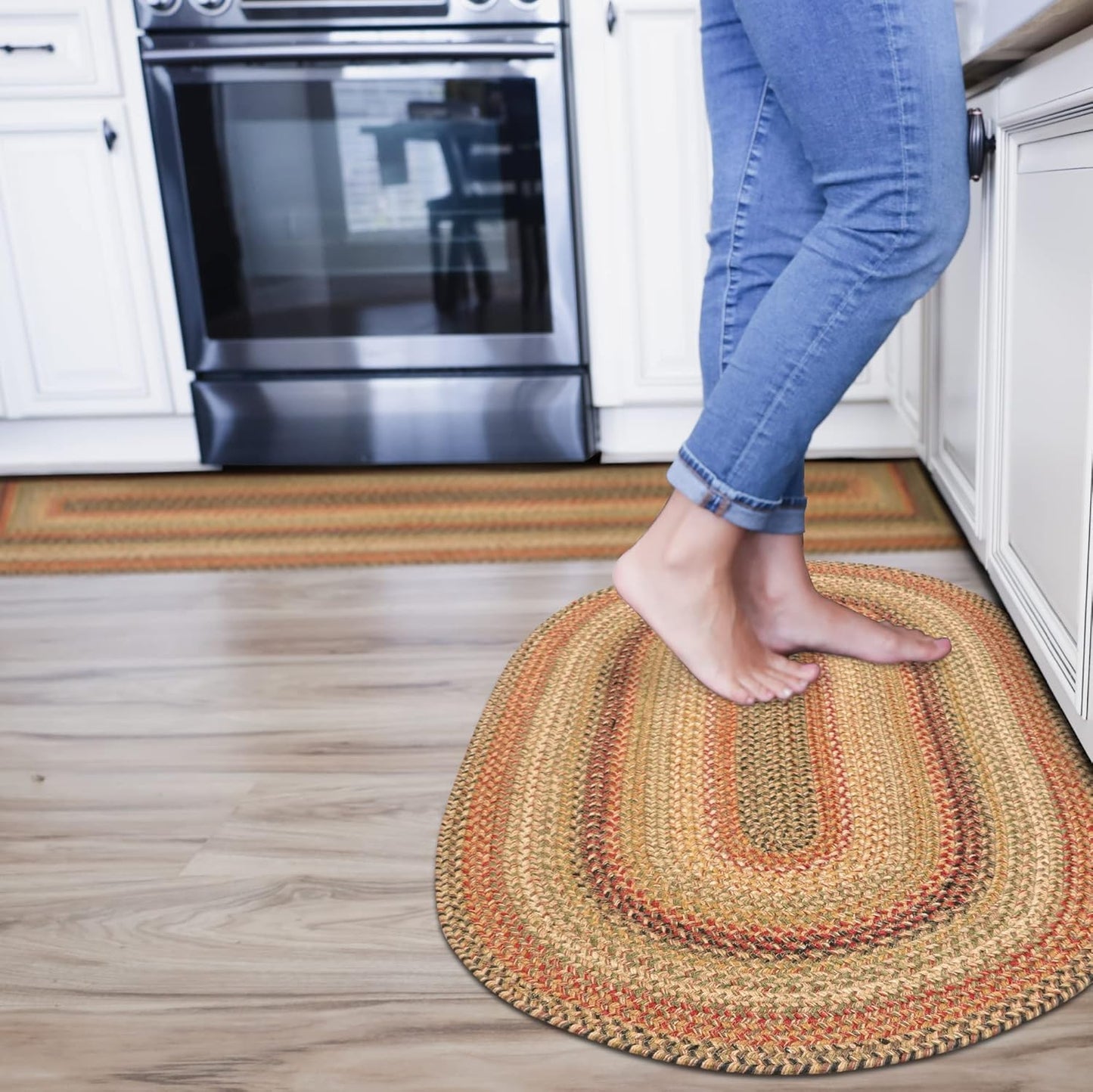 Homespice Kingston Small Braided Rugs for Country Decor