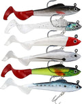 Lures for Bass Jig Head Soft Swimbait 6-Pack - Versatile