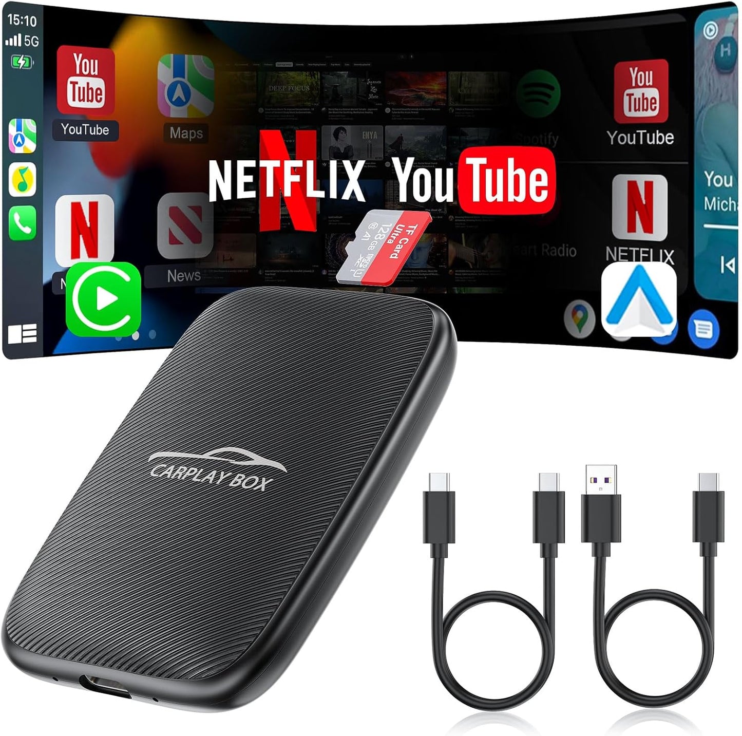 5-in-1 Wireless CarPlay Adapter for Seamless Streaming Experience