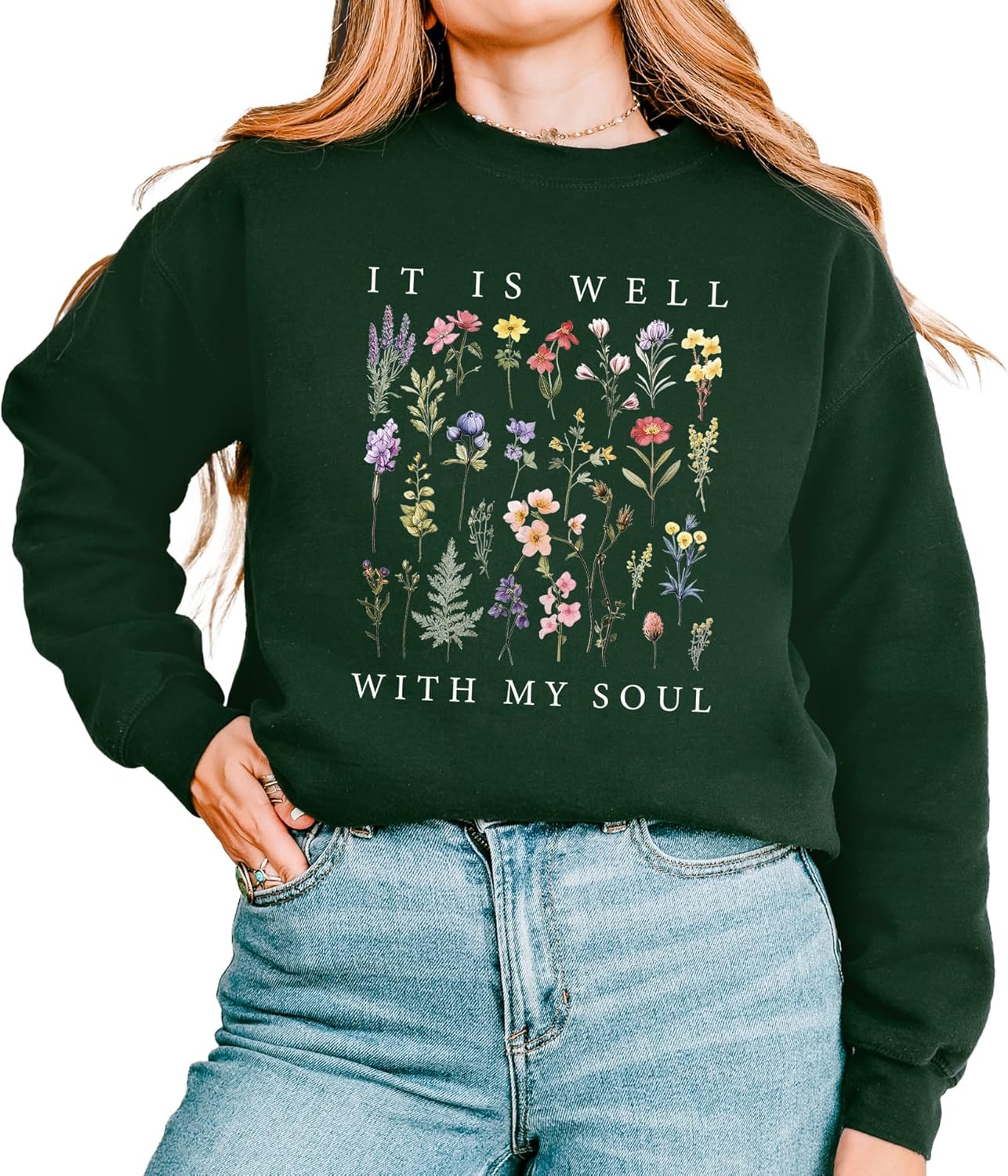 Cuppa Tee Christian Floral Sweatshirt for Inspirational Comfort