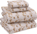 Full Size Flannel Sheets Set - 100% Cotton, Deep Pocket 16in