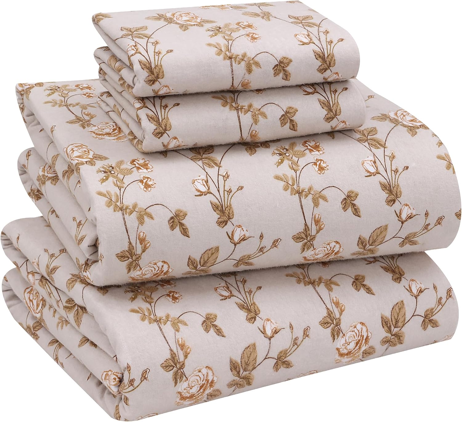 RUVANTI Flannel Sheets Full Size Set - Cozy Cotton Comfort