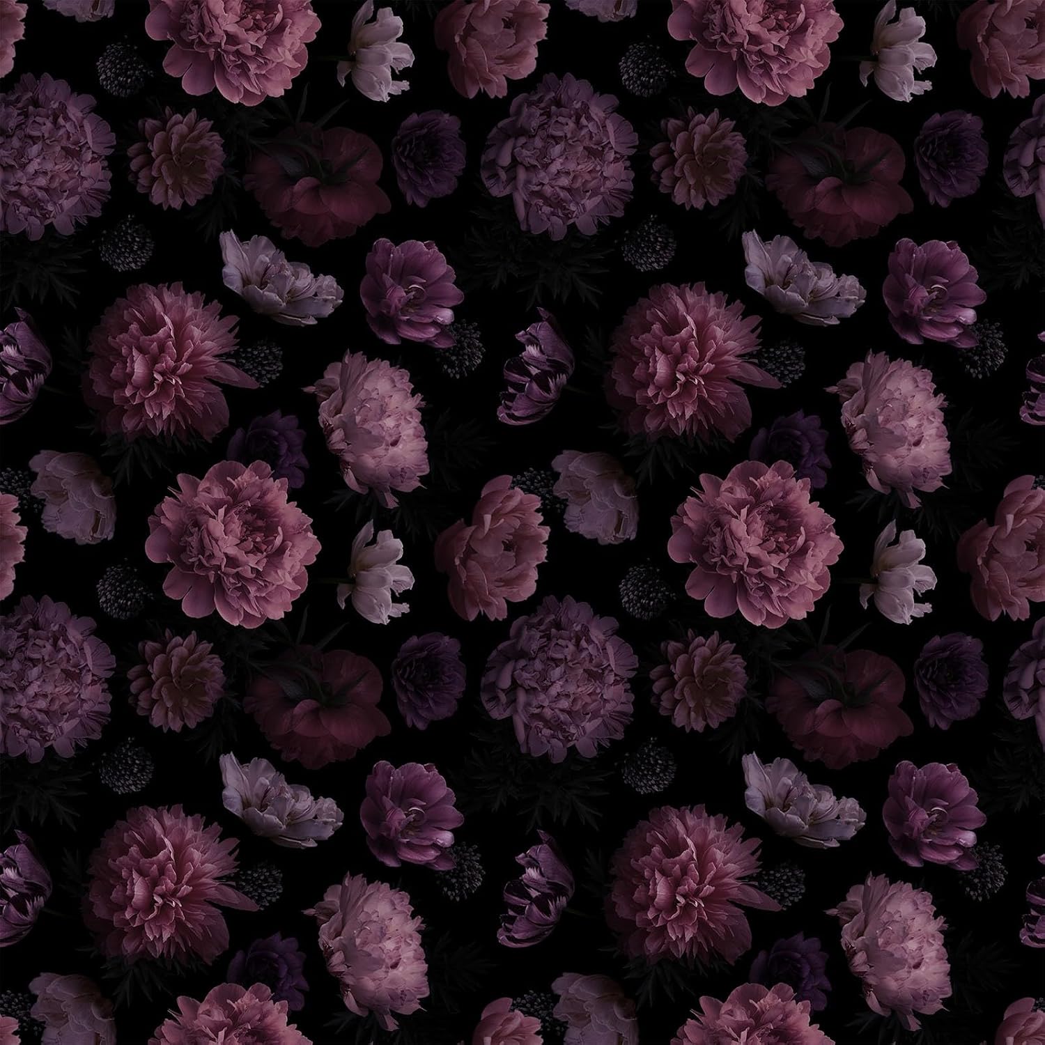 Dark Floral Peony Peel and Stick Wallpaper for Stylish Spaces