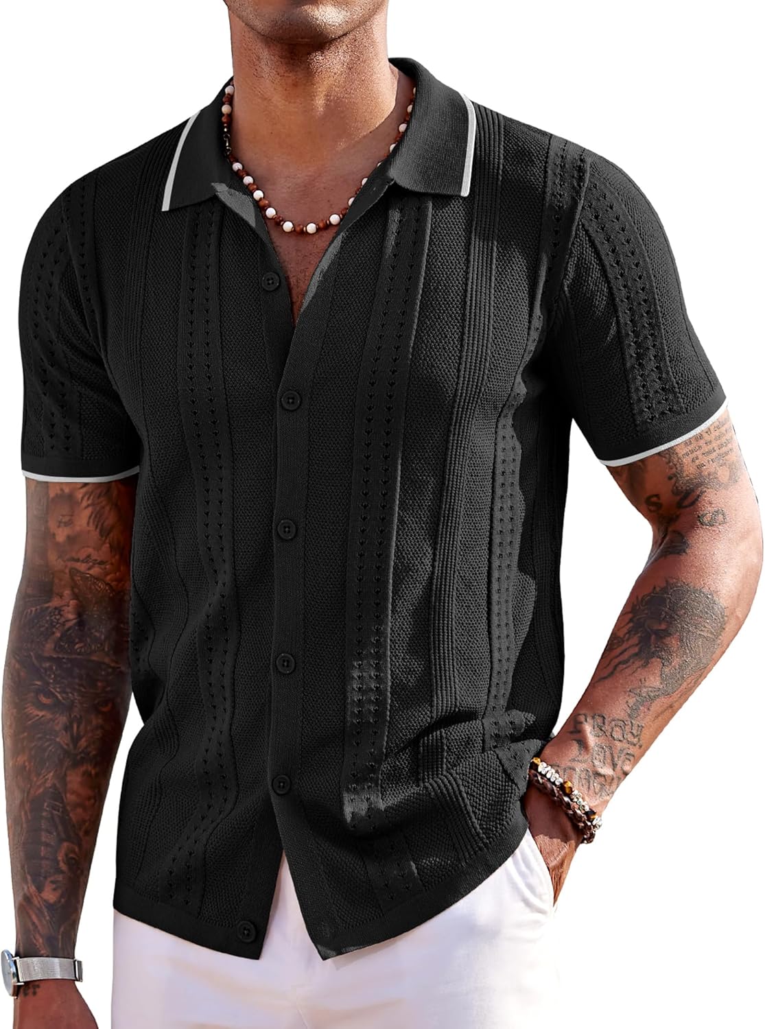 Stylish COOFANDY Men's Knit Shirts for Casual Summer Wear