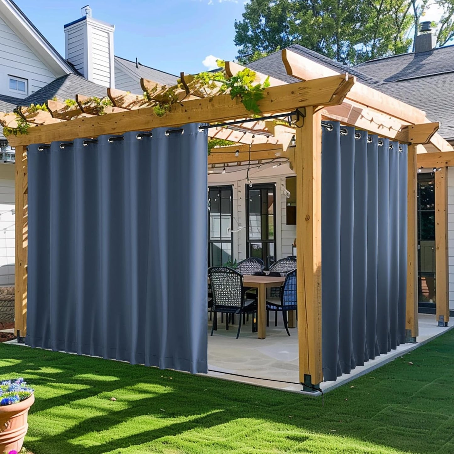 NICETOWN Outdoor Curtains for Patio Waterproof & Windproof