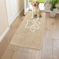 Dog Door Mat 47x24 in Beige - Absorbent Chenille Mud Trapper