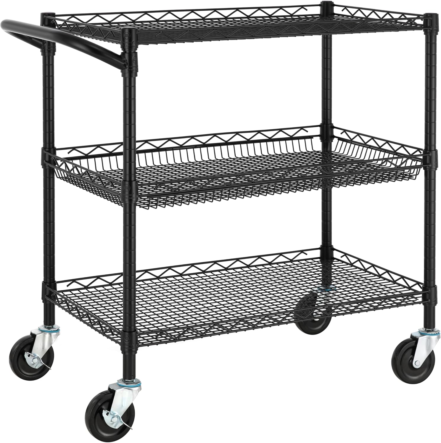 Finnhomy 3 Tier Heavy Duty Utility Cart for Kitchen and More