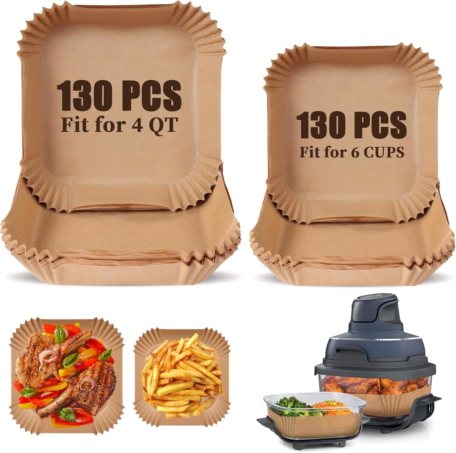 Ninja Crispi Air Fryer Liners - Non-Stick 260 PCS
