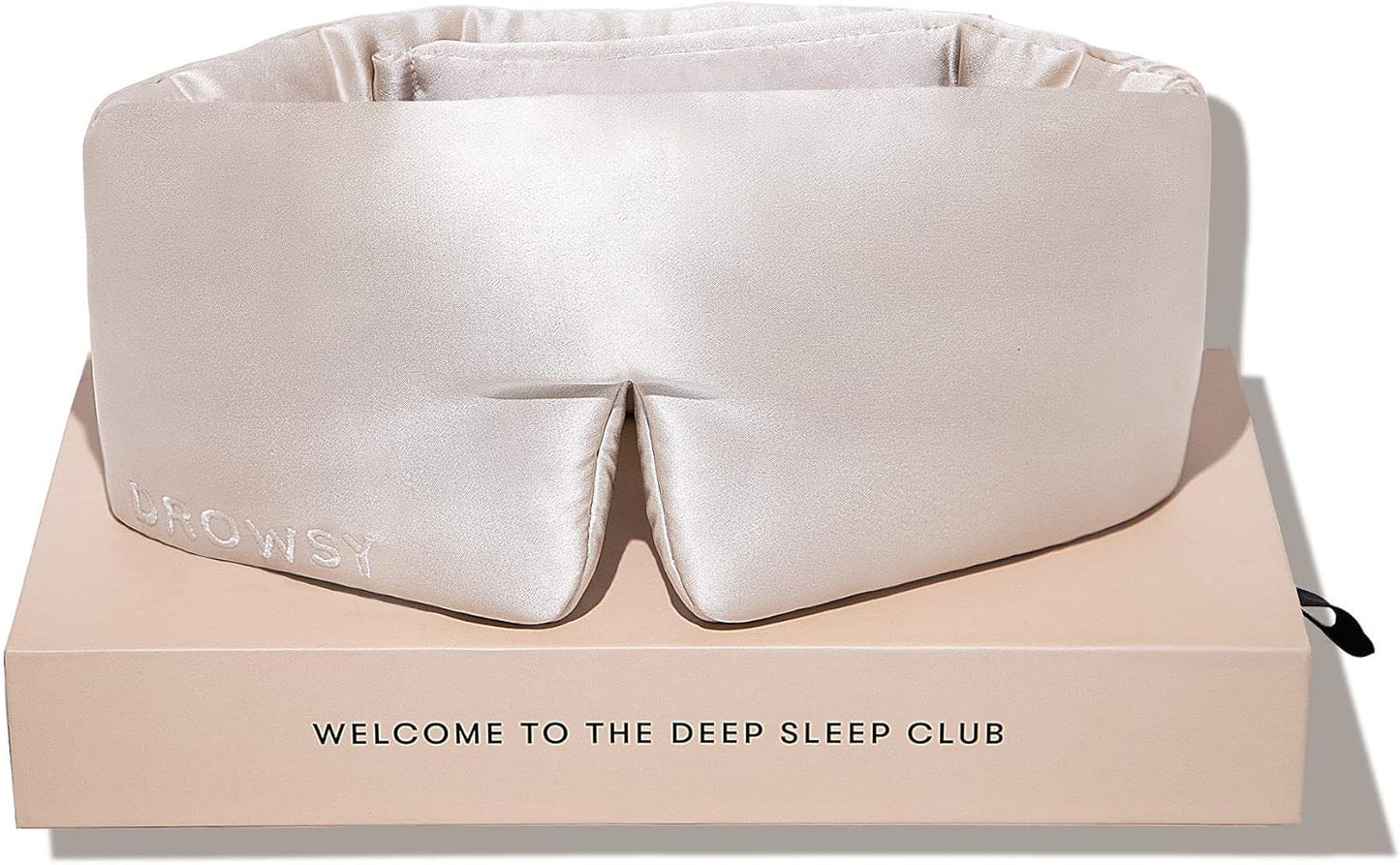 DROWSY Silk Sleep Mask: Luxurious Padded Cocoon for Sleep