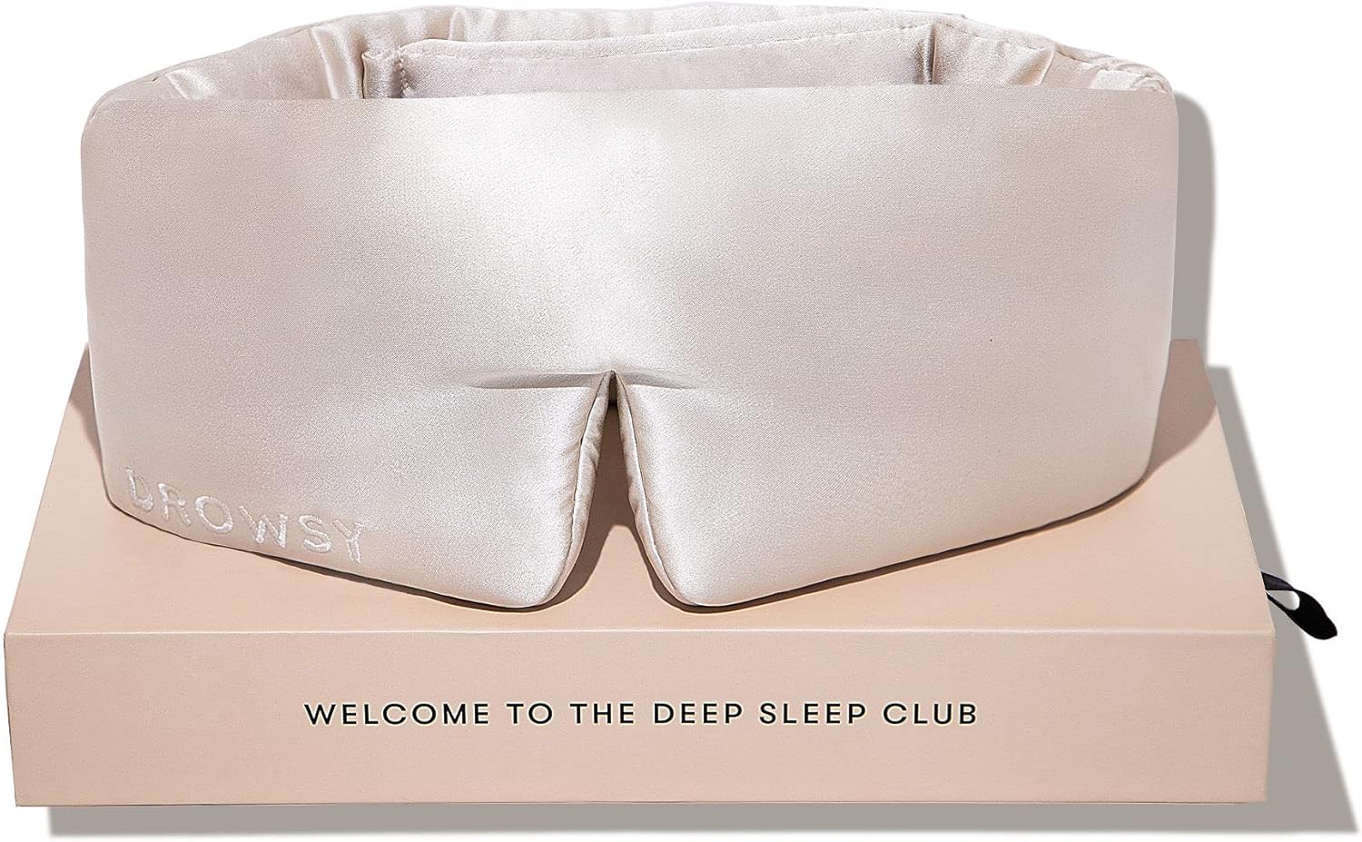 DROWSY Silk Sleep Mask: Luxurious Padded Cocoon for Sleep
