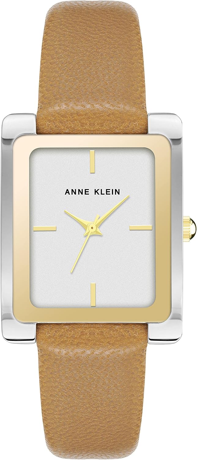 Anne Klein Women's Leather Strap Watch with Elegant Design