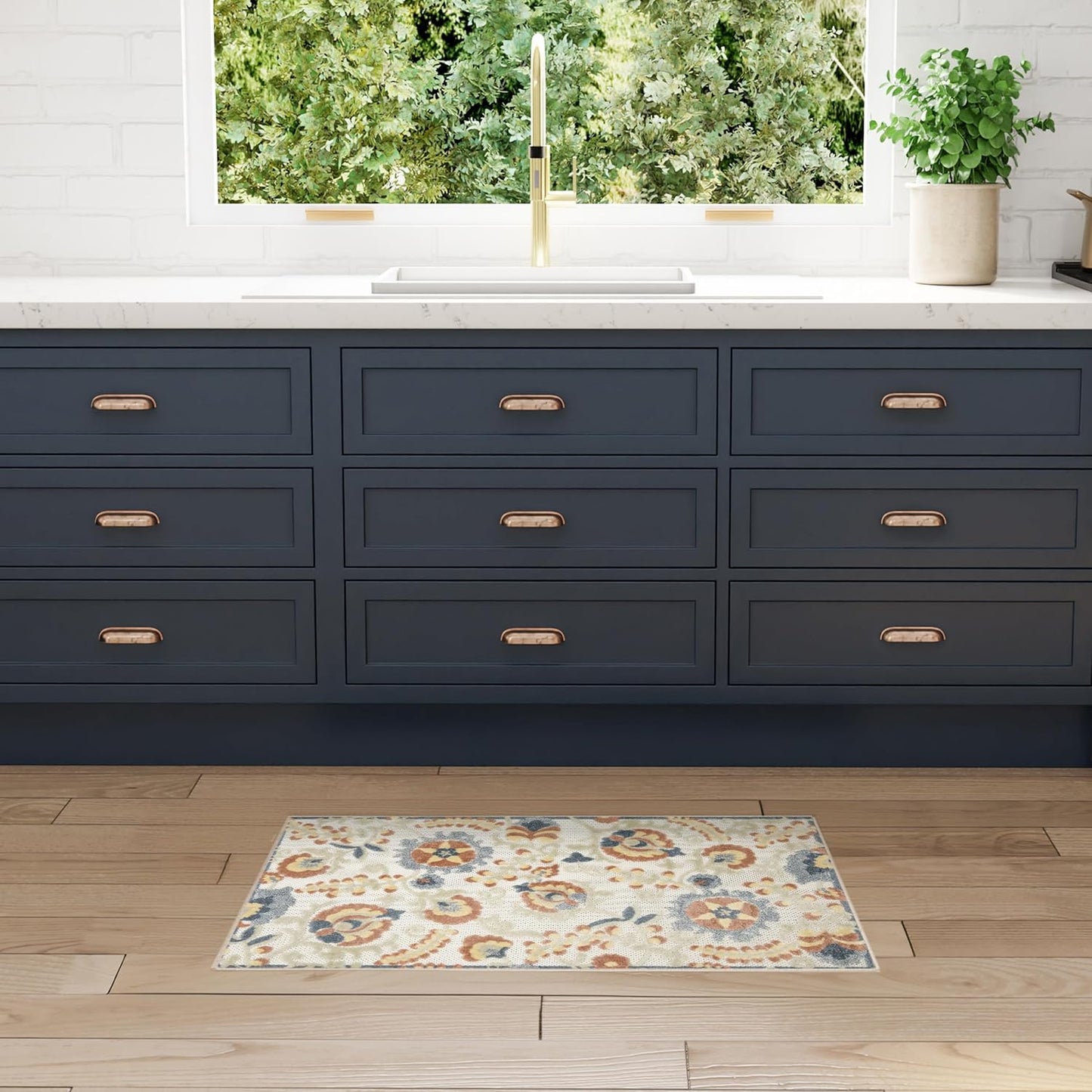 Nourison Home Aloha Grey Multicolor Area Rug for Any Room