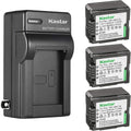 Kastar 3-Pack VW-VBG130 Battery and AC Charger - Reliable Spare Power