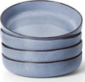 Herogo Pasta Bowls Set of 4 - Large Stoneware Bowls for Pasta & Salad