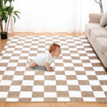 Super Soft Rug for Bedroom 5x7 Ft Checkered Shaggy Rug - Cloud-Like