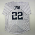 Facsimile Autographed Juan Soto New York Pinstripe Reprint Jersey