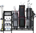 Golf Bag Storage Stand and Organizer Rack - Large Garage Solution
