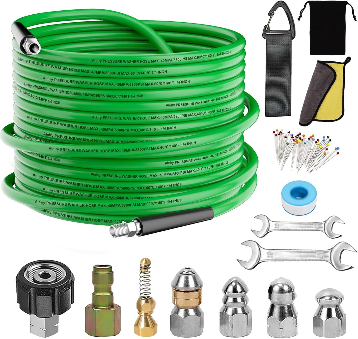 Aleiry Sewer Jetter Kit for Pressure Washer - 50FT