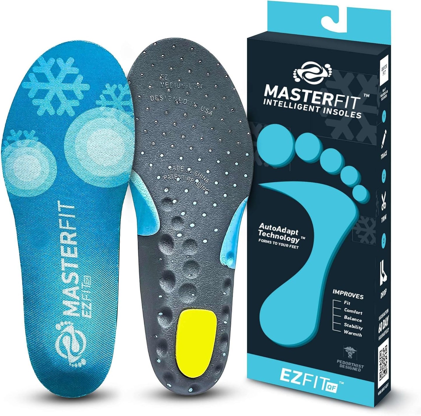 MASTERFIT EZFit Insoles - Relief & Support for Ski Boots
