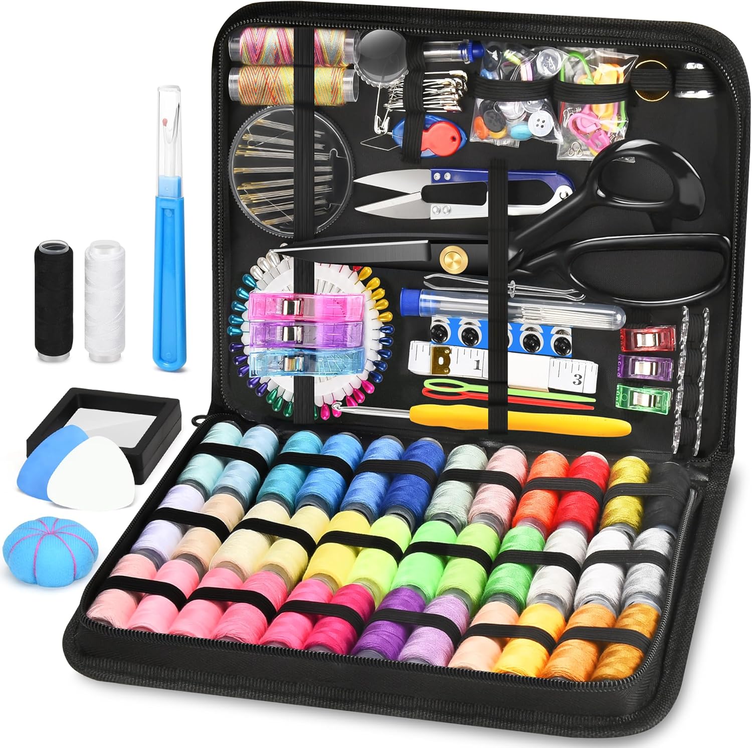 SUTQIGUI Sewing Kit for Adults with Heavy Duty Fabric Scissors