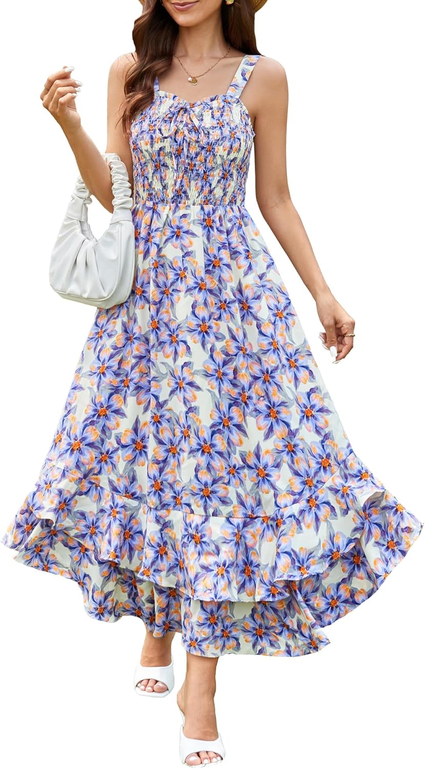 Floral Boho Dress for Women - Summer Maxi Sundress Delight