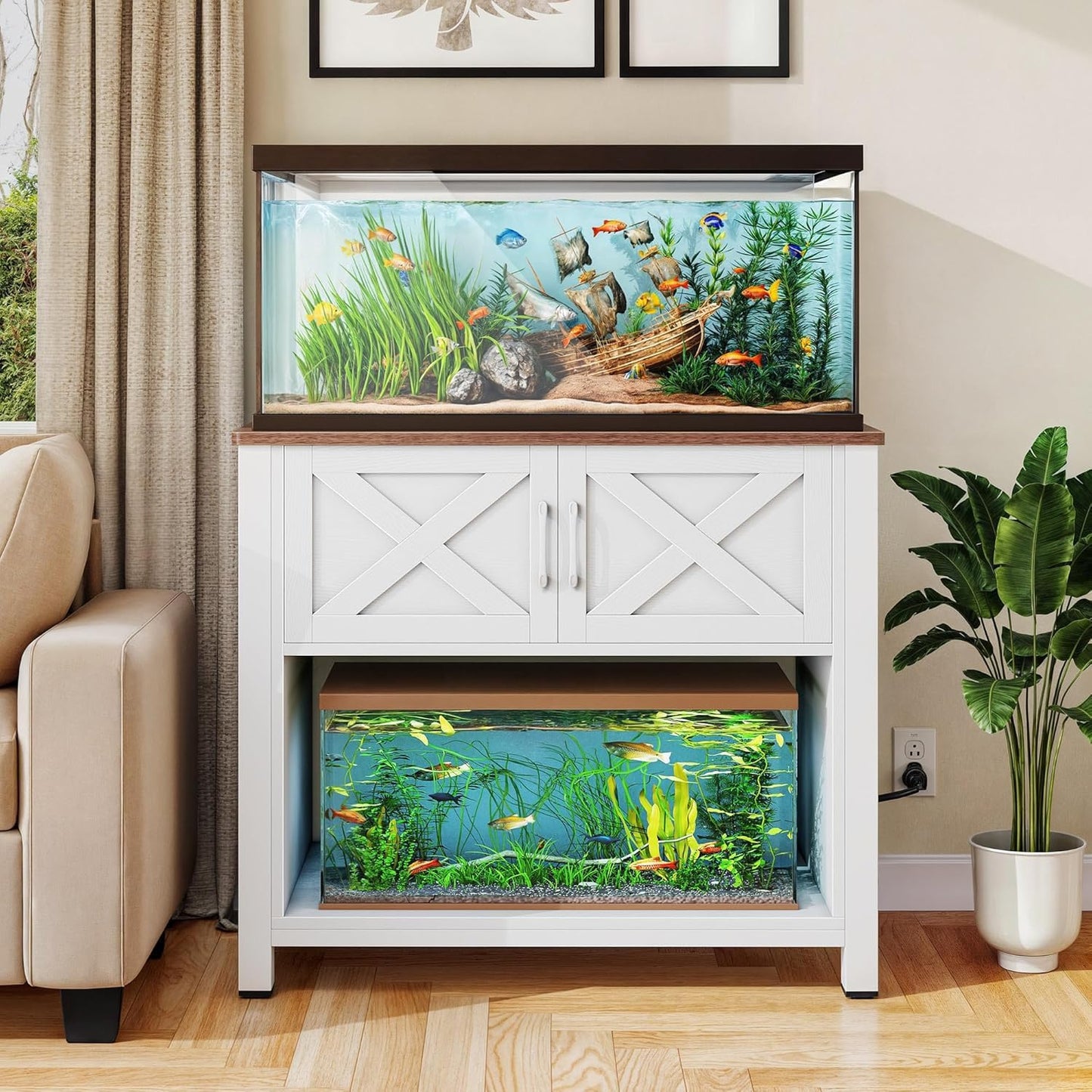 DWVO Heavy Duty Metal Aquarium Stand for 40-50 Gallon Tanks