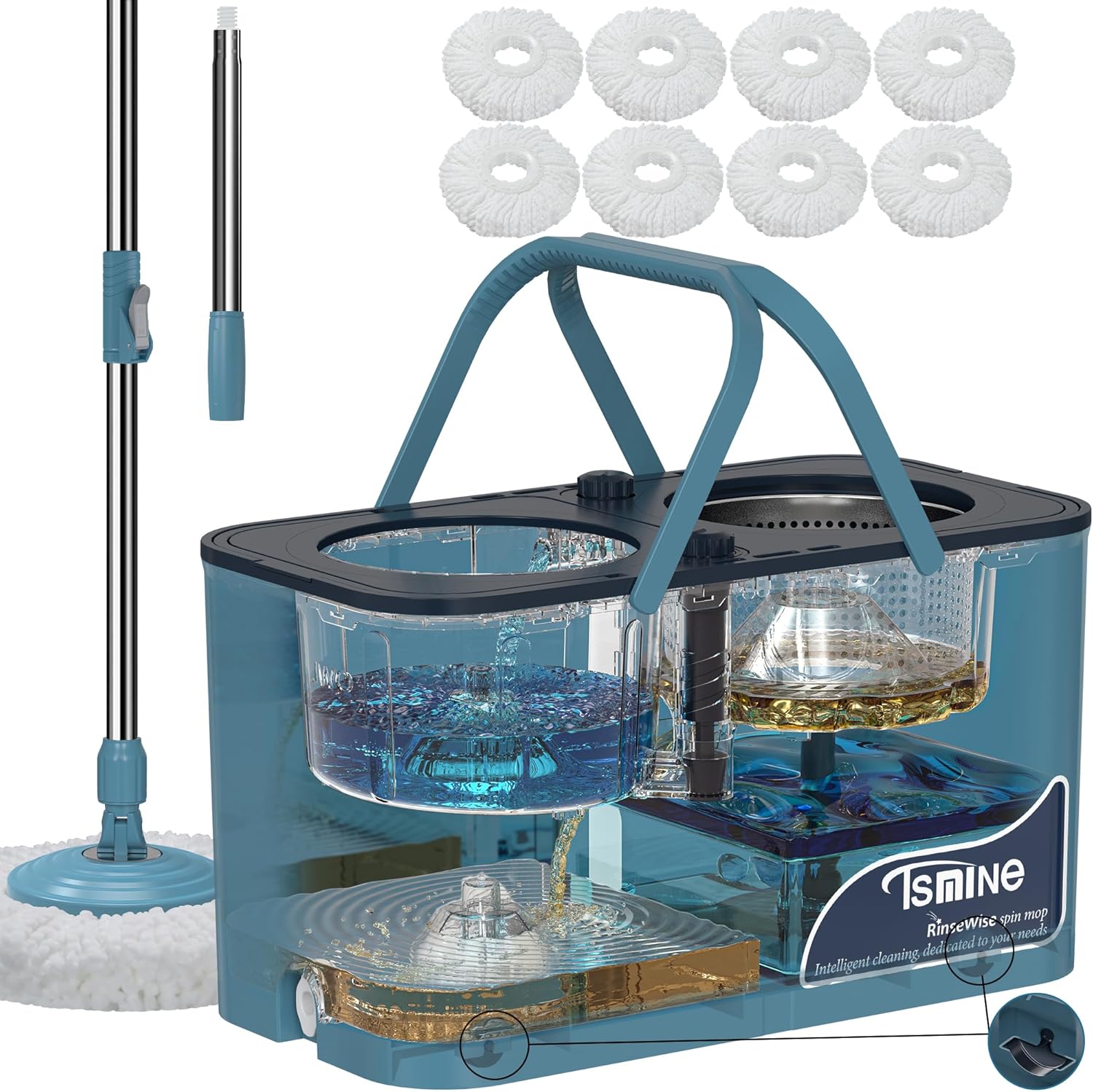 Spin Mop and Bucket System for Fresh and Clean Floors